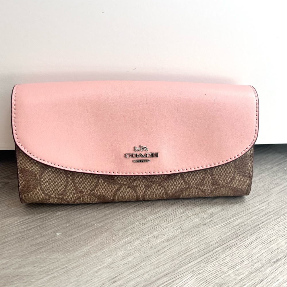 NWT Coach Signature Slim Envelope Wallet